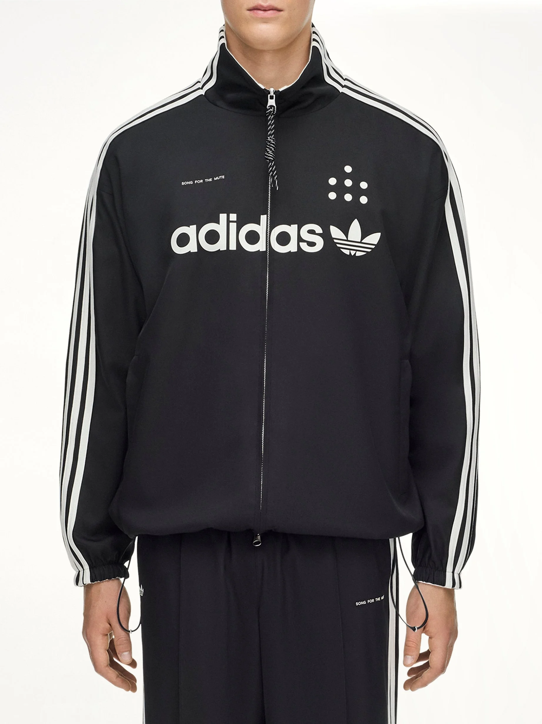 Adidas x SFTM Reversible Track Top in Black/Off White - 1
