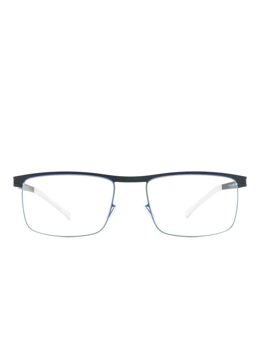 square-frame raised-bridge glasses - 1