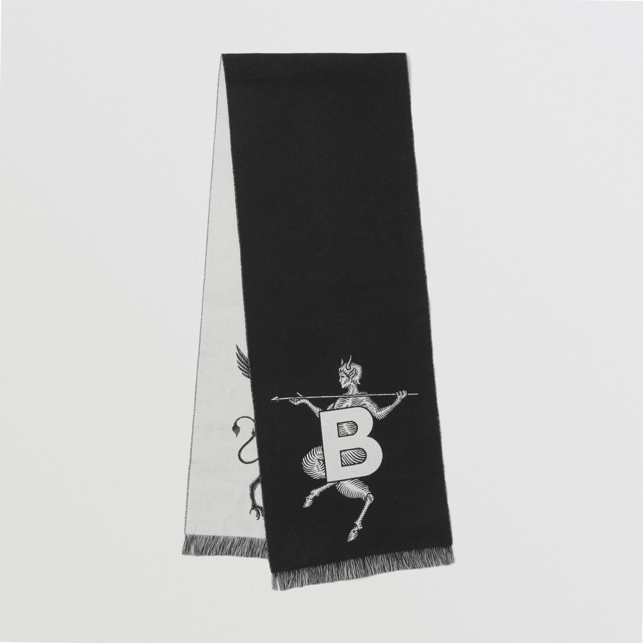 Mythical Alphabet Wool Jacquard Scarf - 1