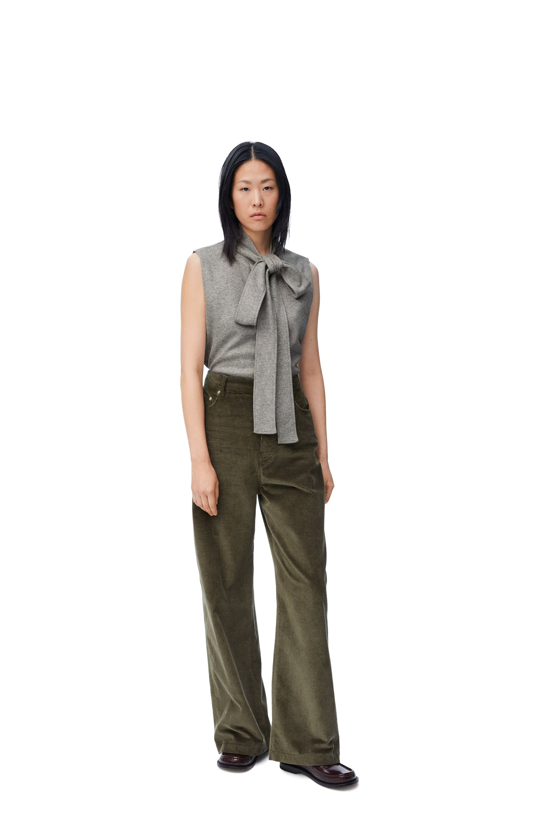 Bow top in wool and silk blend - 2