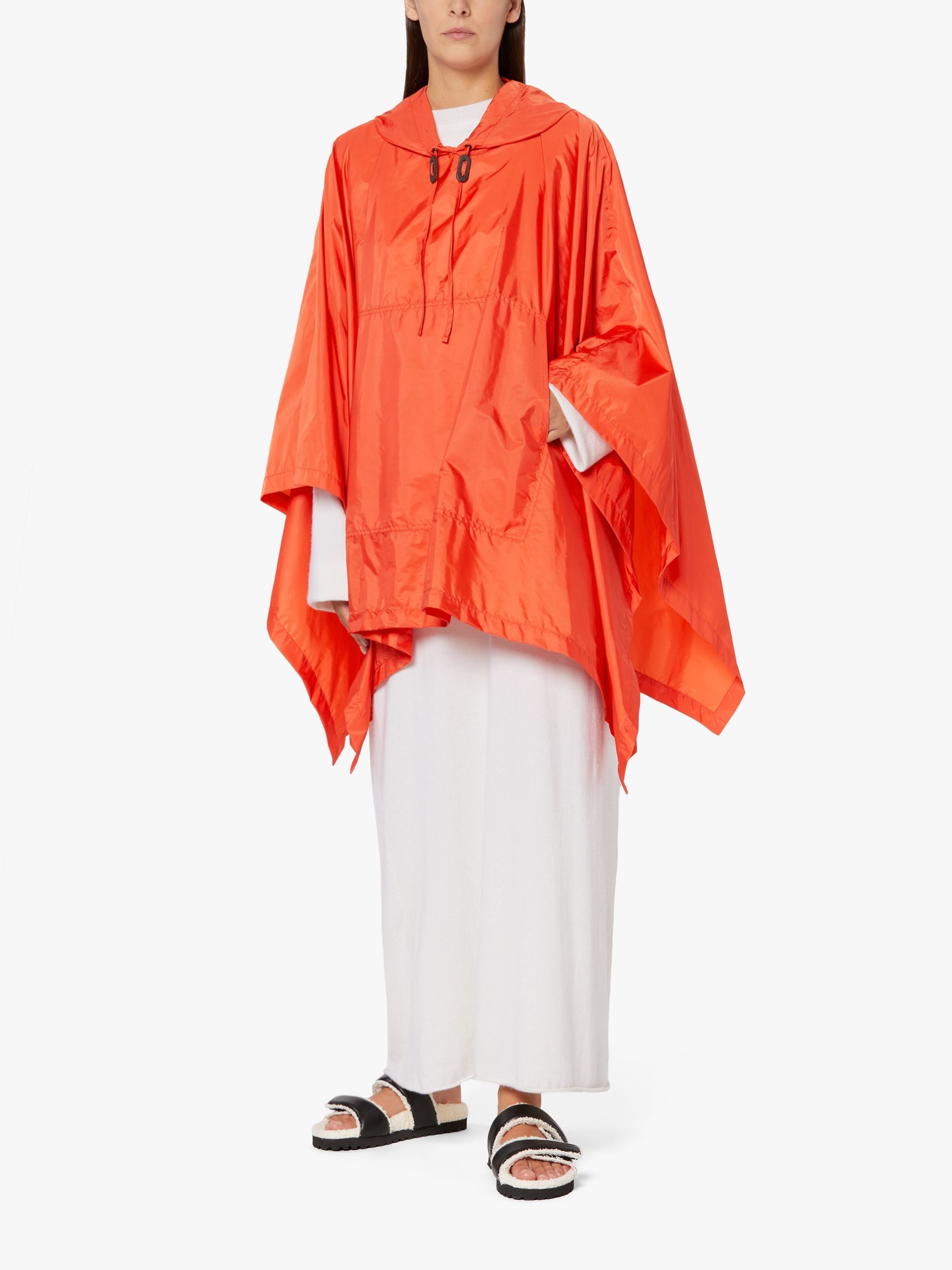 ALNESS ORANGE NYLON HOODED PONCHO | LMC-063 - 2