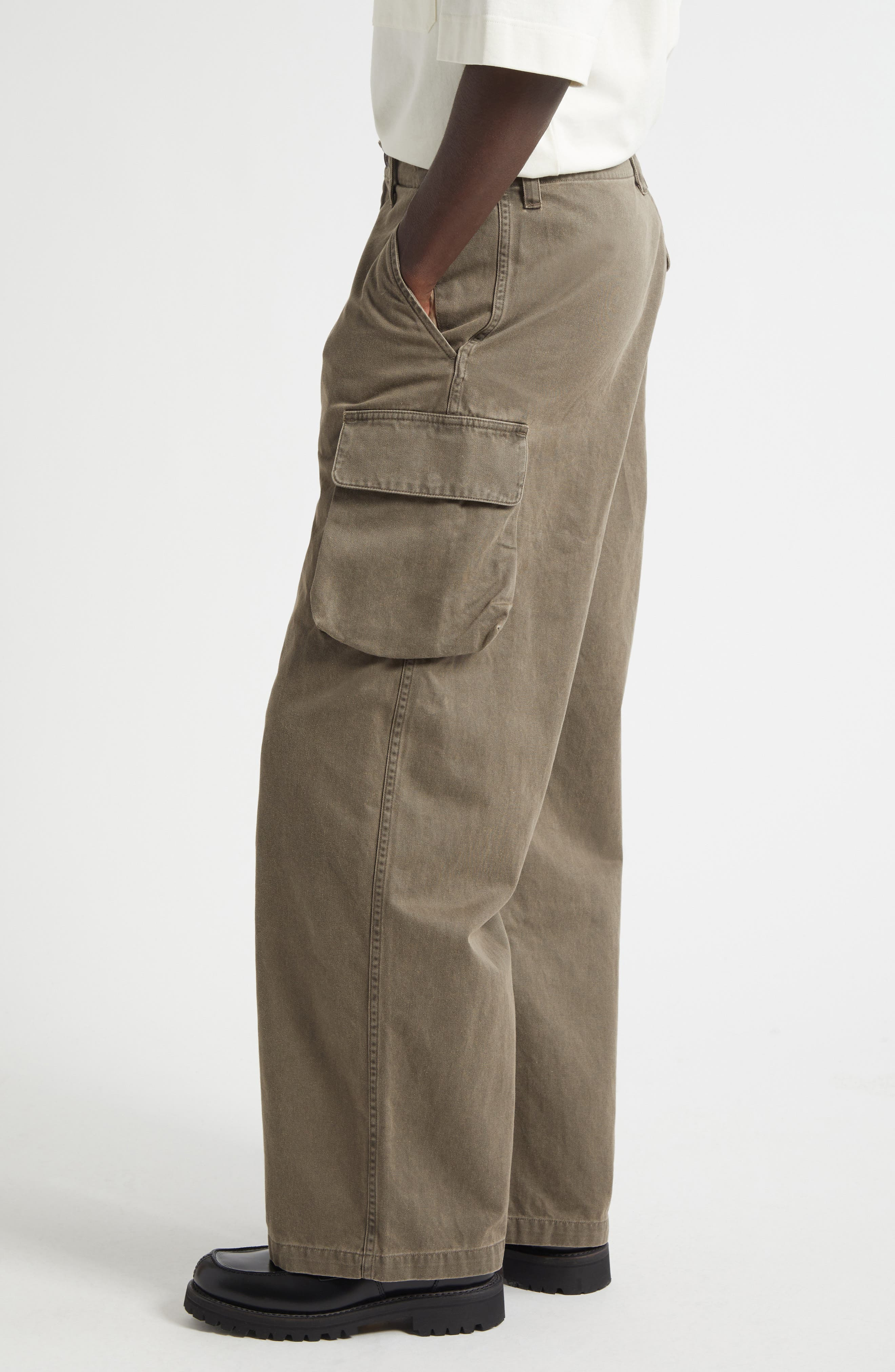 OUR LEGACY Mount Cotton & Hemp Cargo Pants in Ditch Wash Out Twill at Nordstrom - 3