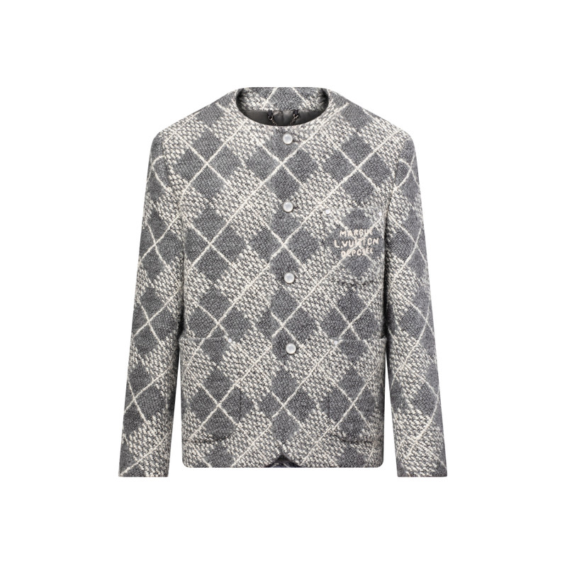 Chic Collarless Wool Jacket 1