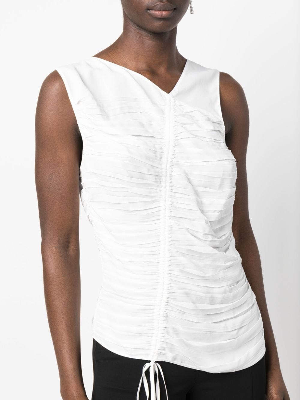 ruched-detail sleeveless blouse - 5