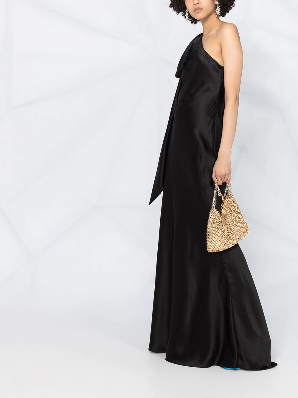 one-shoulder floor-length dress - 4