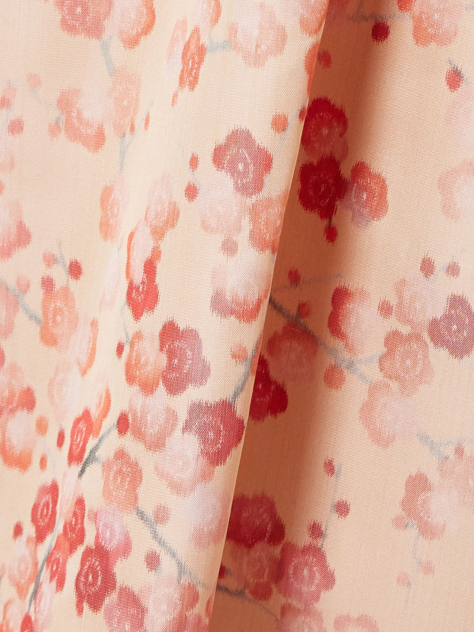 Leah gathered silk-jacquard midi wrap skirt Pink - 4