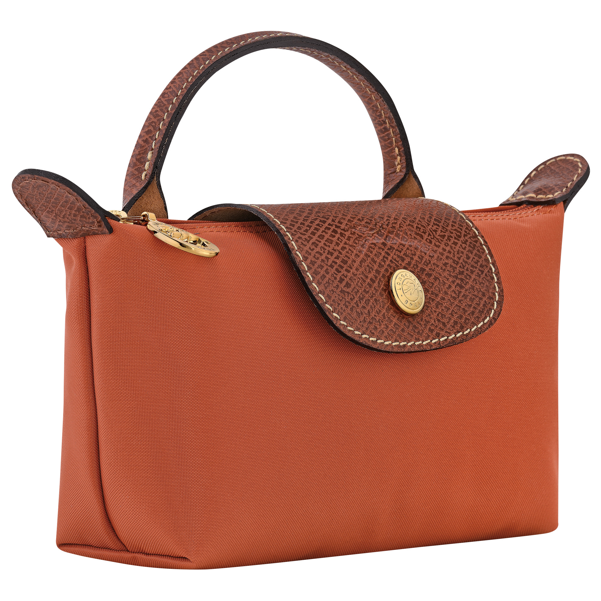 Le Pliage Original Pouch with handle Brick - Recycled canvas - 3