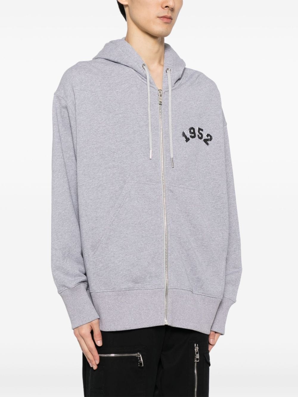 graphic-print jersey hooded jacket - 3