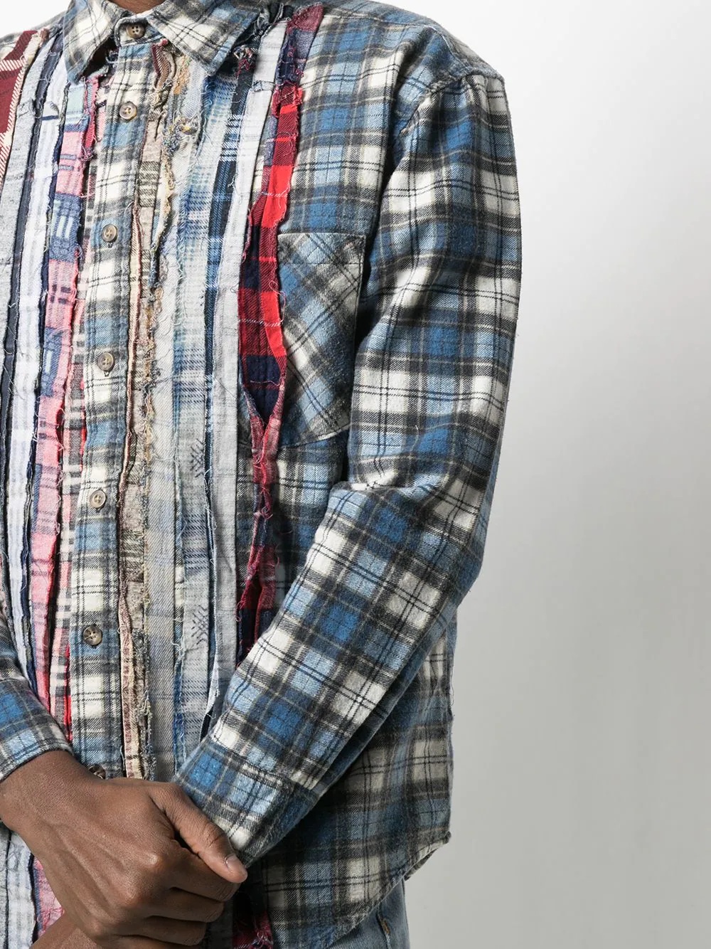 mixed-plaid shirt - 5
