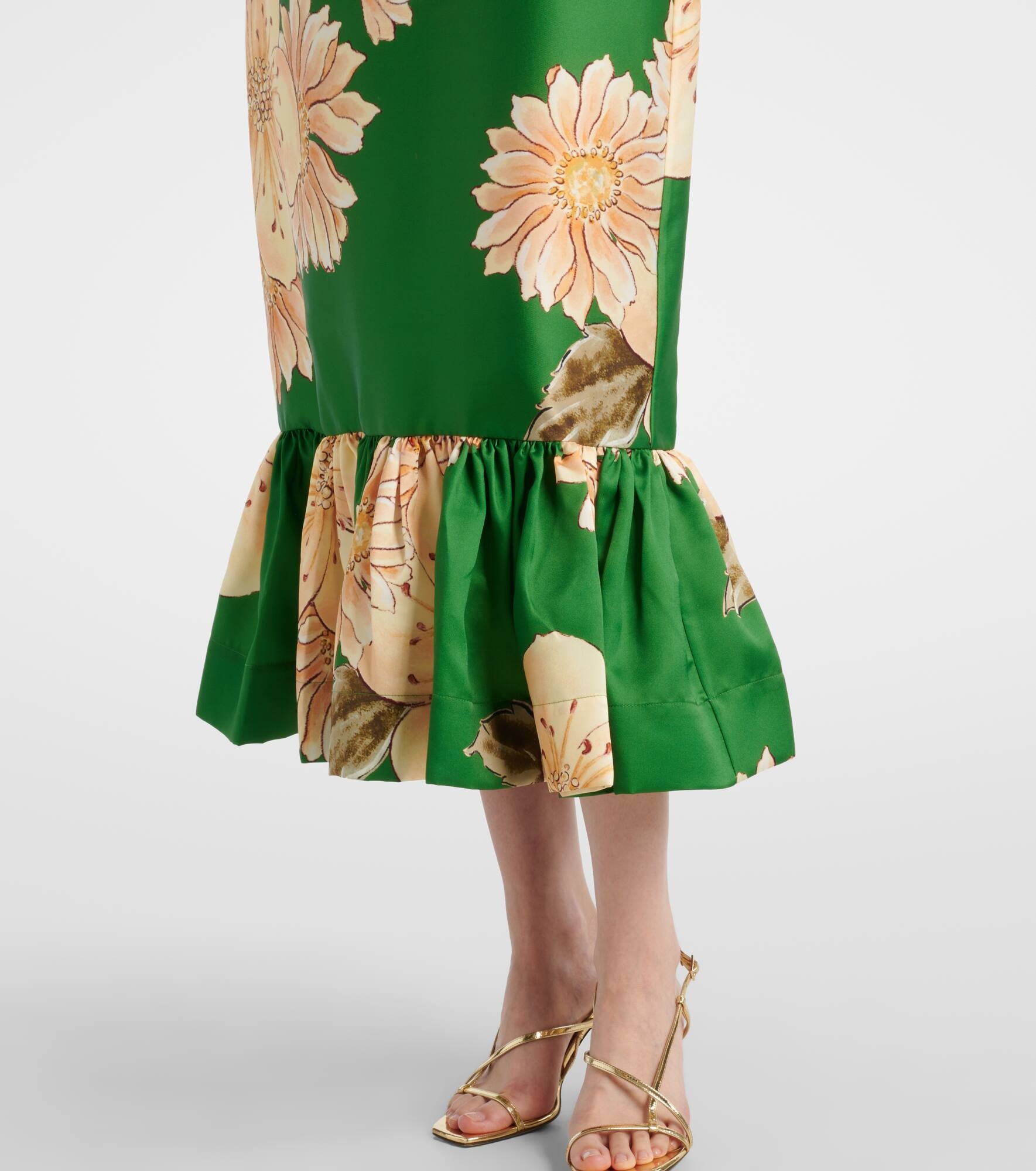Sage floral midi dress - 5