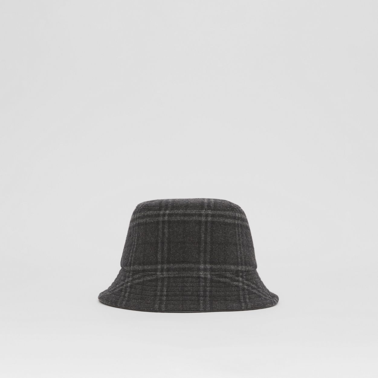 Check Wool Cashmere Bucket Hat - 1