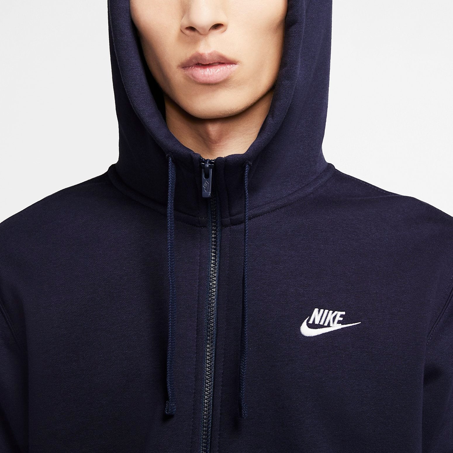 Nike Sportswear Club Fleece Full-Zip Hoodie 'Blue' BV2646-410 - 2