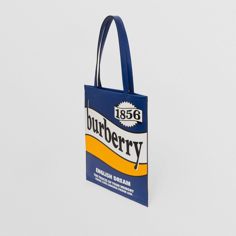 Slogan Print Leather Tote Bag 4