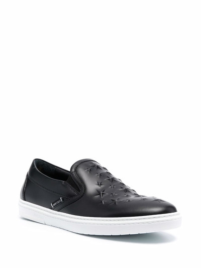 JIMMY CHOO Groveaoa leather slip-on sneakers outlook