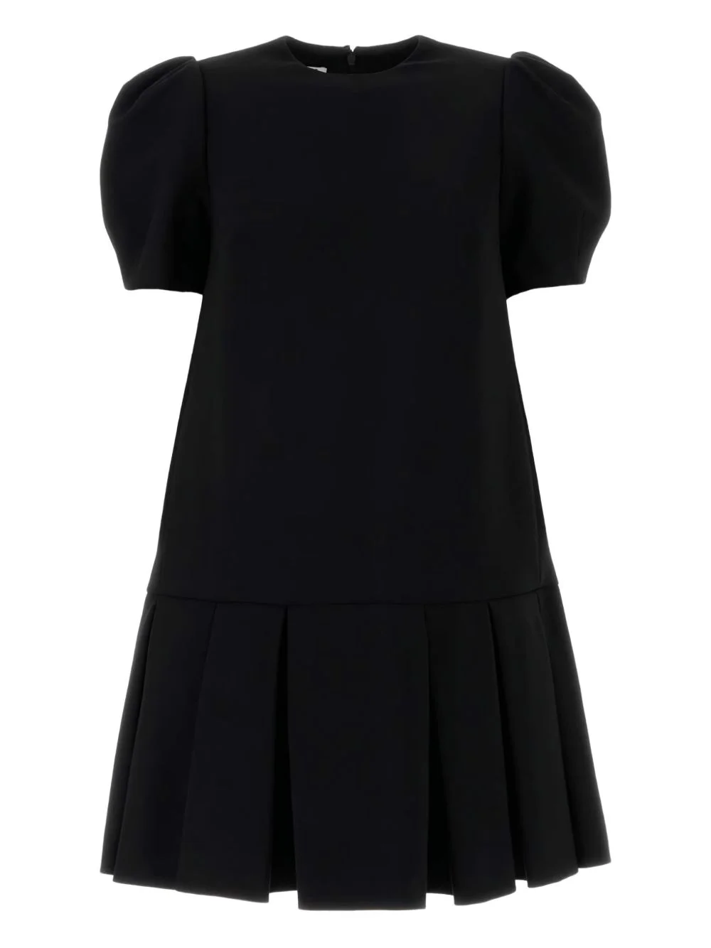 puff-sleeve pleated mini dress - 1