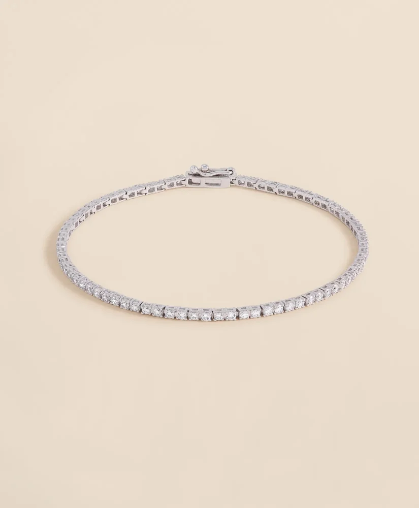 2 CT. Lab-Grown Diamond 14k Gold Link Bracelet - 1