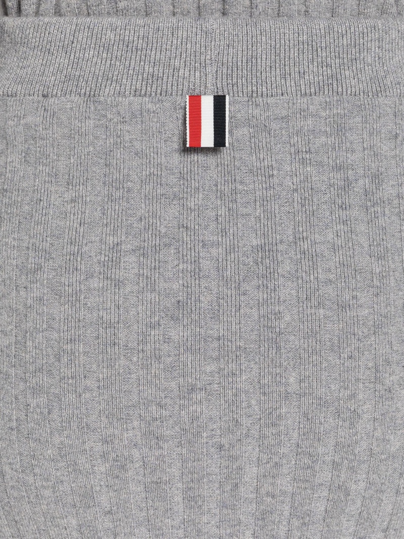 Wide Rib Cashmere Tipping Pencil Skirt 6
