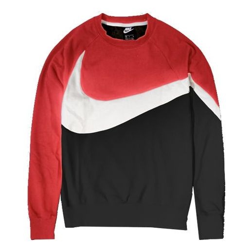 Nike Big Swoosh LOGo Sportswear French Terry Red/Black AR3089-010 - 1