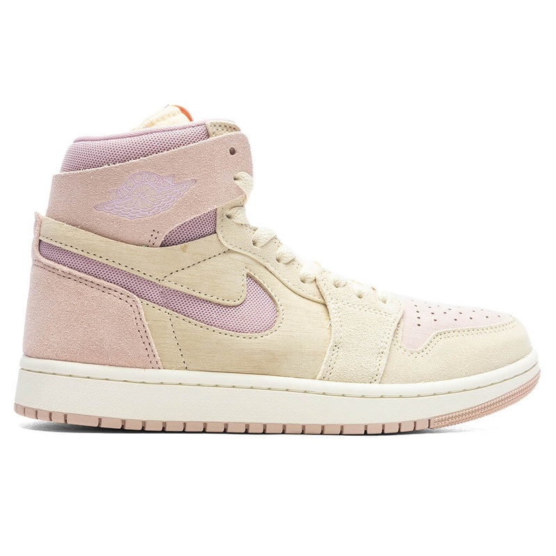 AIR JORDAN 1 ZOOM CMFT 2 WOMEN'S - MUSLIN/PLUM CHALK/PARTICLE BEIGE/SAIL - 1