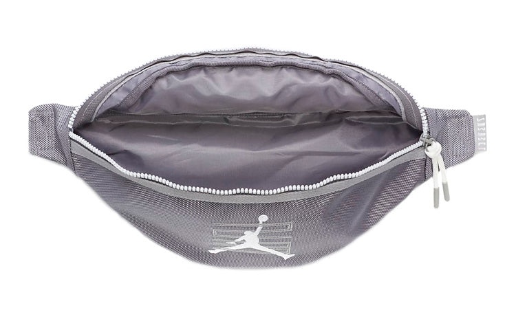 Air Jordan Unisex Polyester Crossbody Printing Logo Zipper Belt Bag Grey DV1870-056 - 3