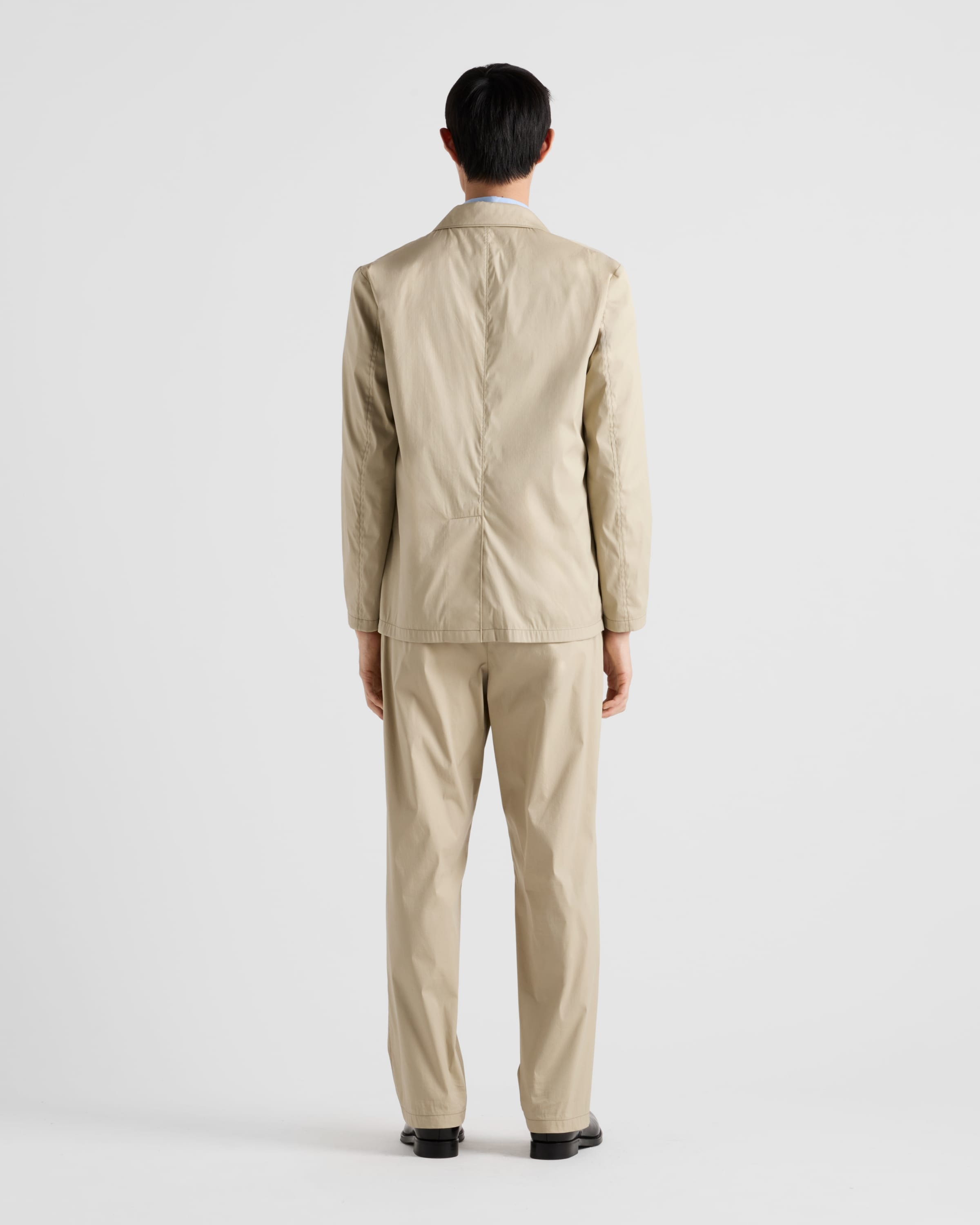 Single-breasted cotton blend jacket - 5