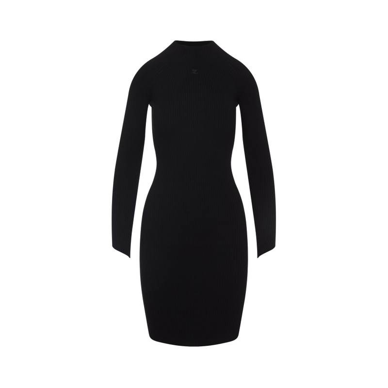 Courreges Circle Rib Mini Dress Women - 1
