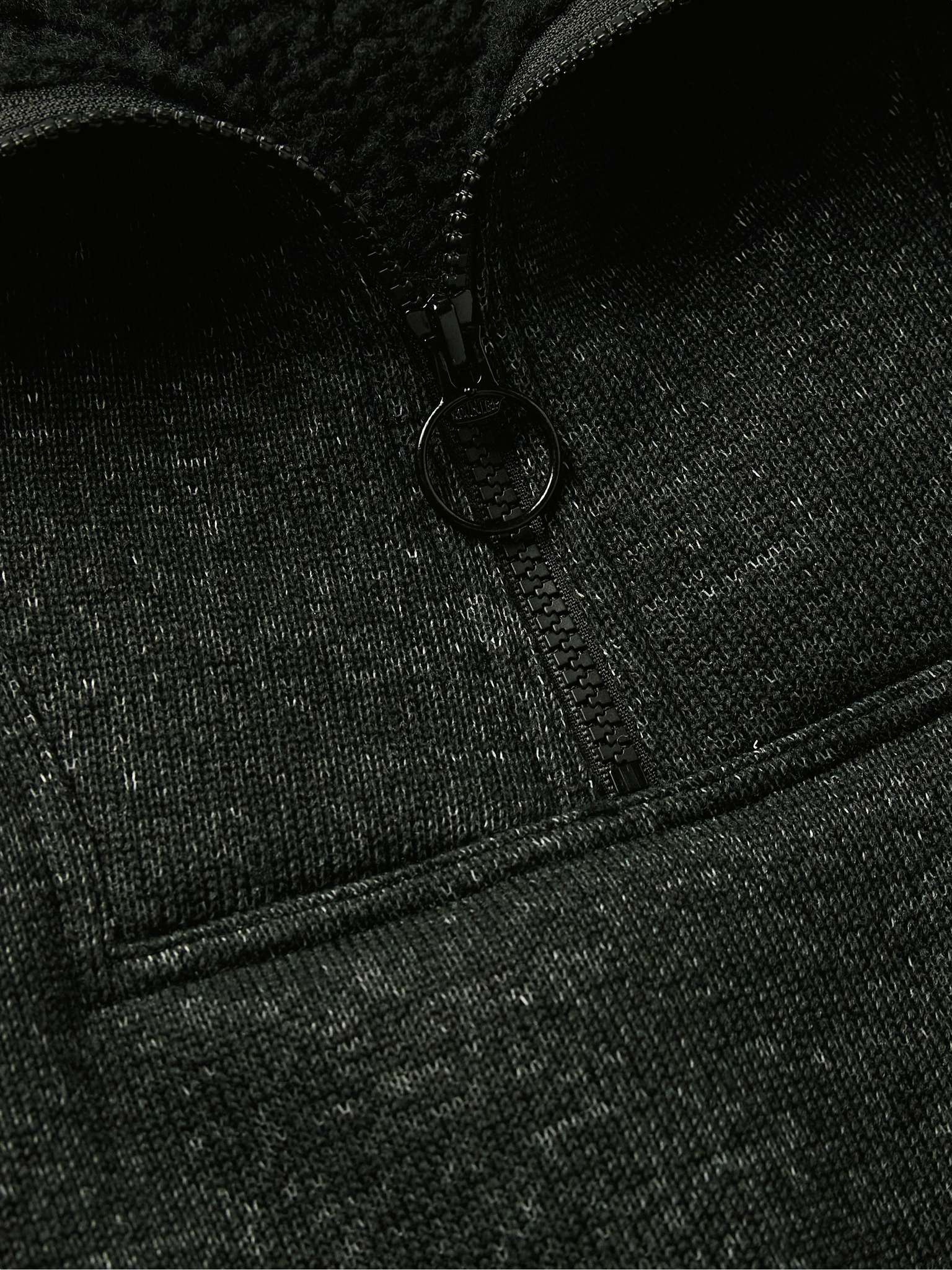 Alpine Logo-Appliquéd Fleece-Lined Knitted Half-Zip Sweatshirt - 5
