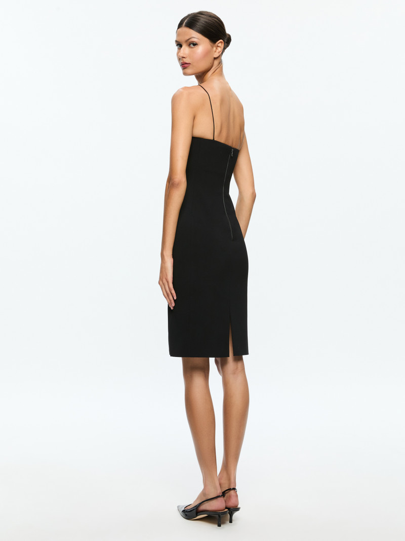 Alice + Olivia ADA PEEKABOO BUSTIER MIDI DRESS outlook