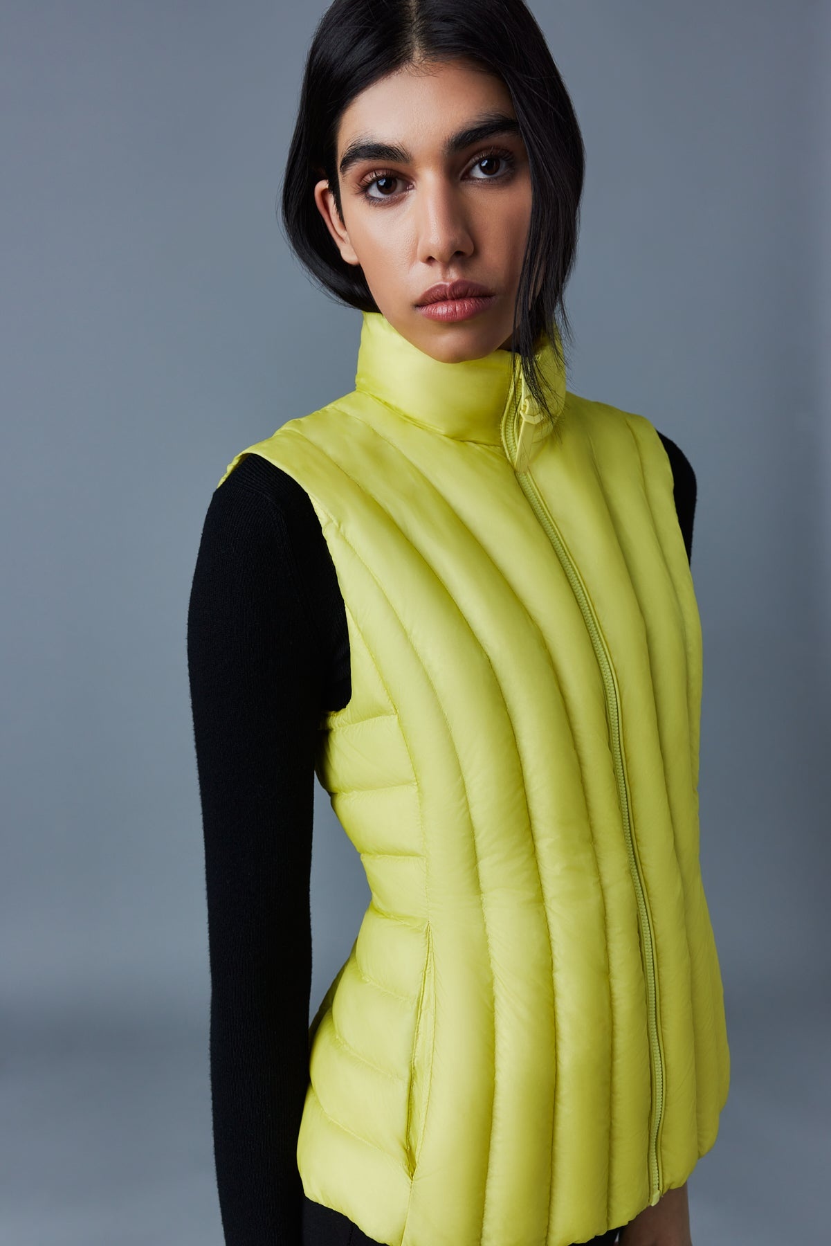 LILYAN light down vertical quilted Vest - 5