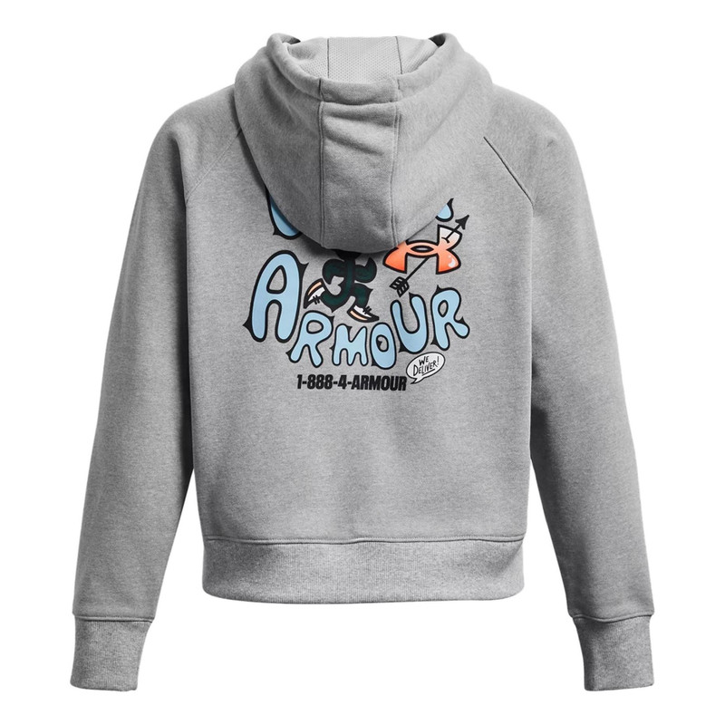 Under Armour (WMNS) Under Armour Heavyweight Terry Rose Hoodie 'Grey' 1379834-011 outlook