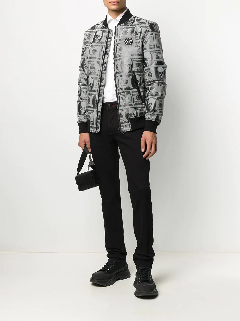 skull-print bomber jacket - 2