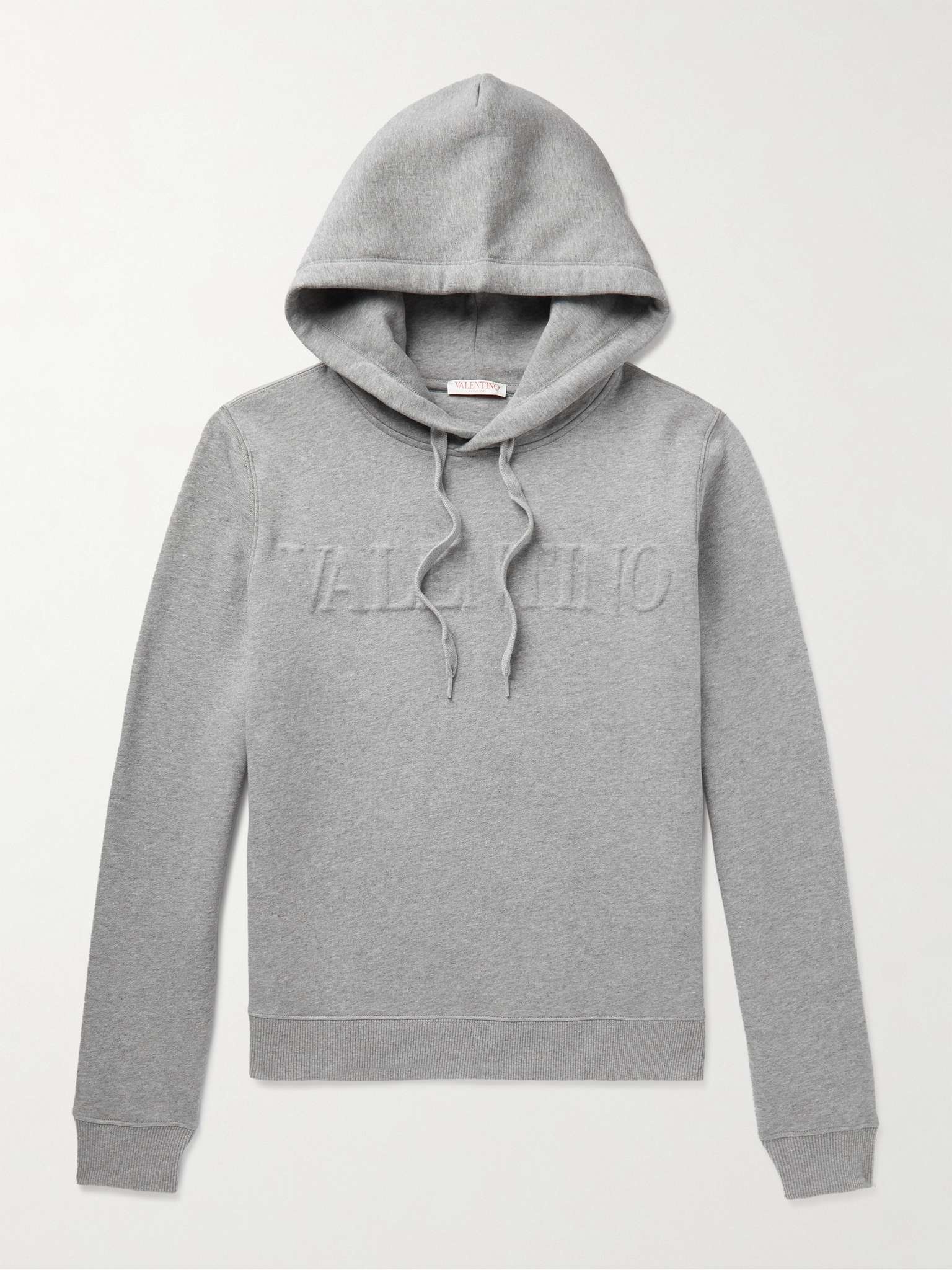 Logo-Embossed Cotton-Jersey Hoodie - 1