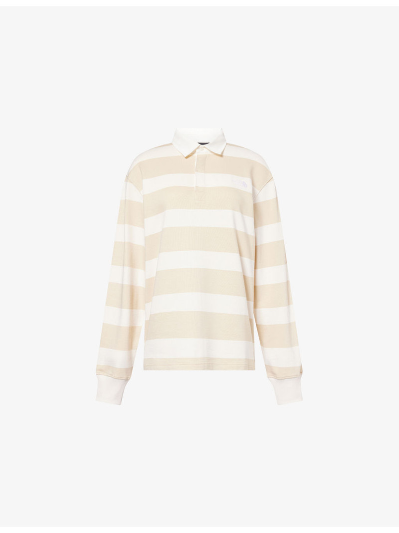 Rugby Striped Cotton Polo Sweatshirt 1