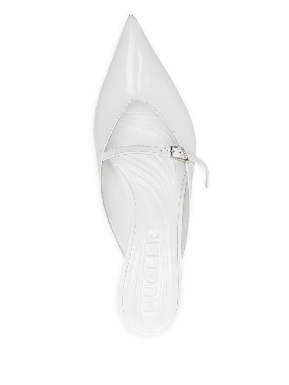 60mm leather buckled heeled mules - 4