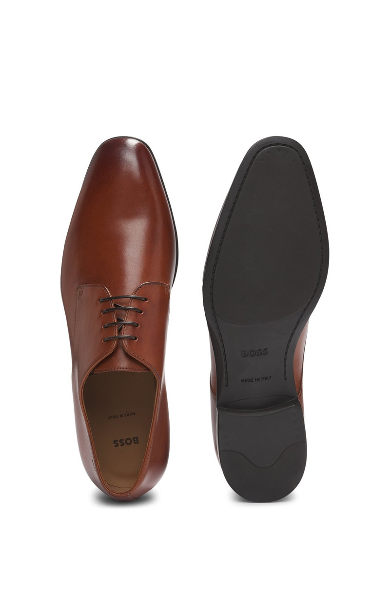 LEATHER DERBY SHOES WITH RUBBER SOLE 4