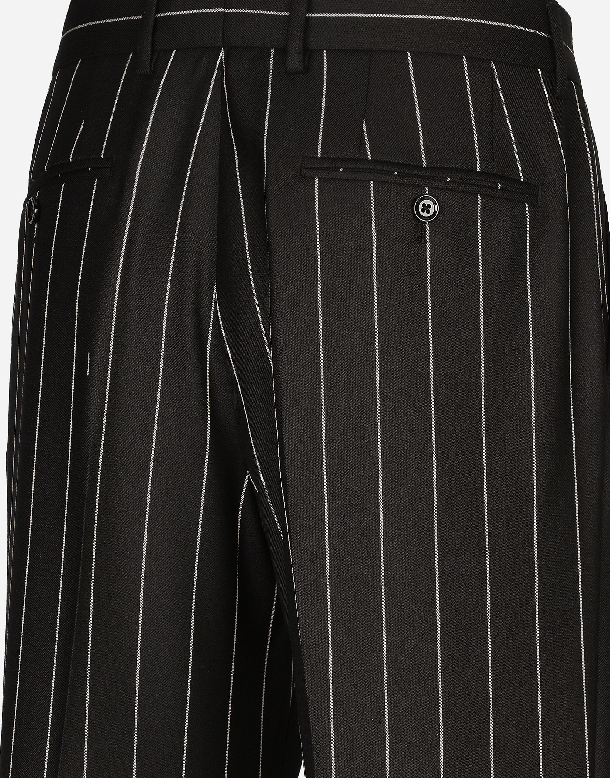 Straight-leg pinstripe pants - 4