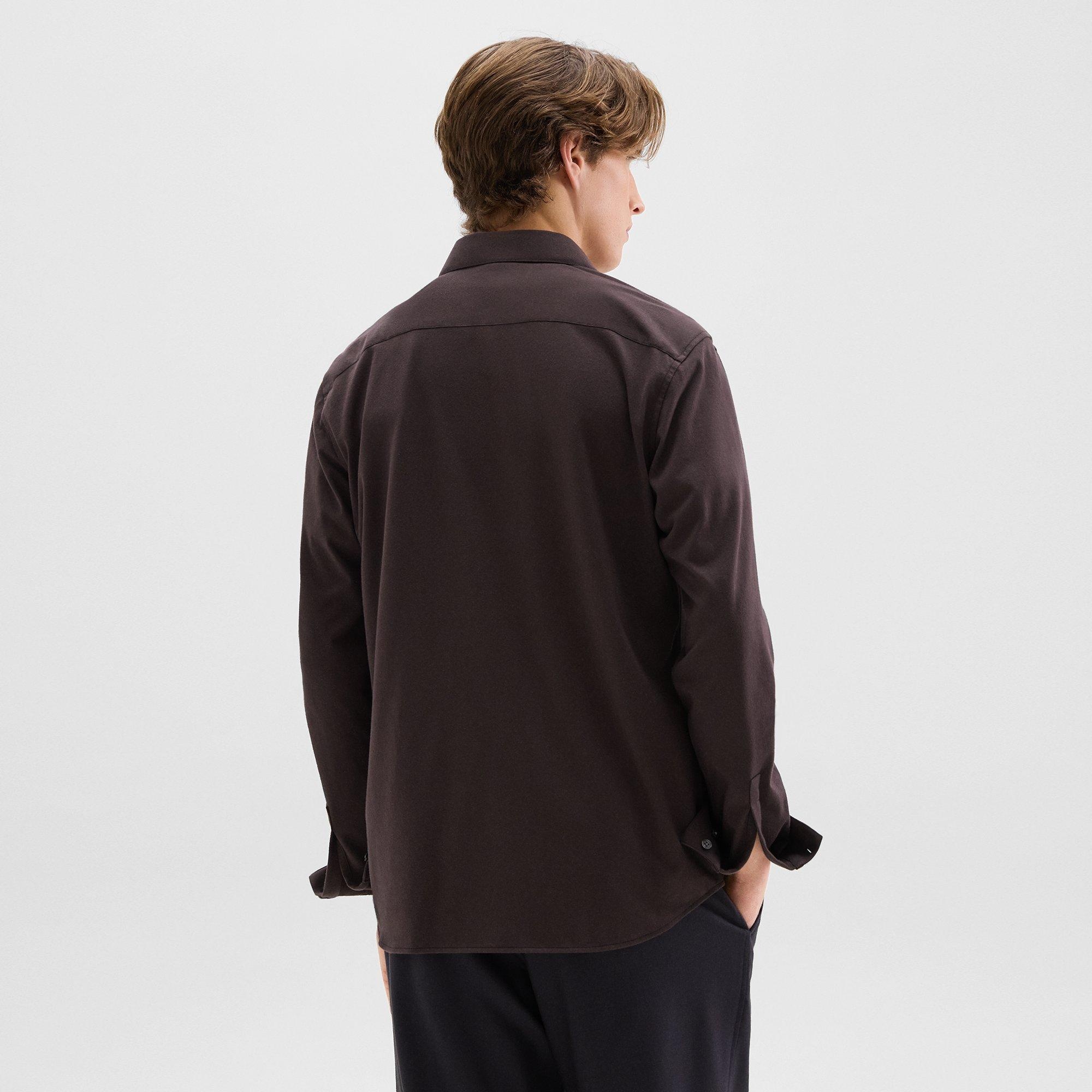 Irving Pocket Shirt in Brushed Structure Knit - 4