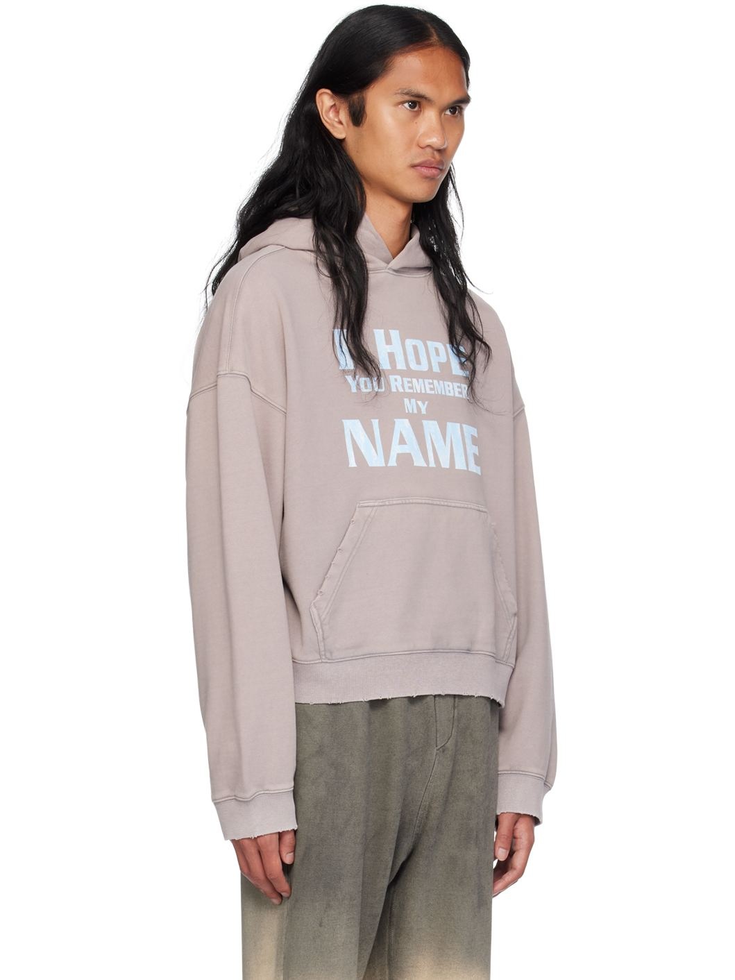 Taupe Lettering Hoodie - 2