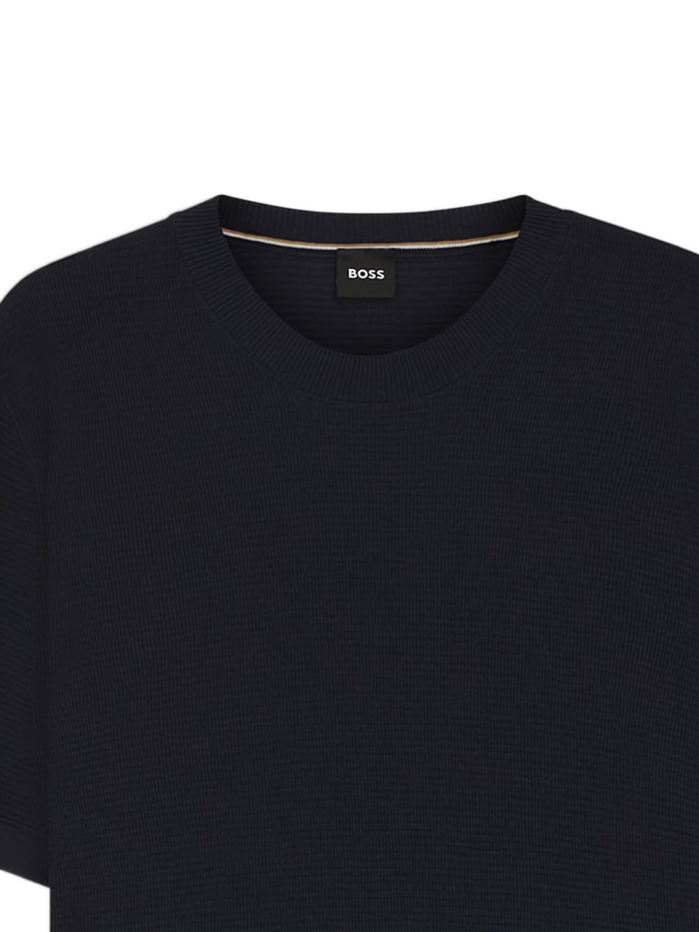 textured crew-neck T-shirt - 2