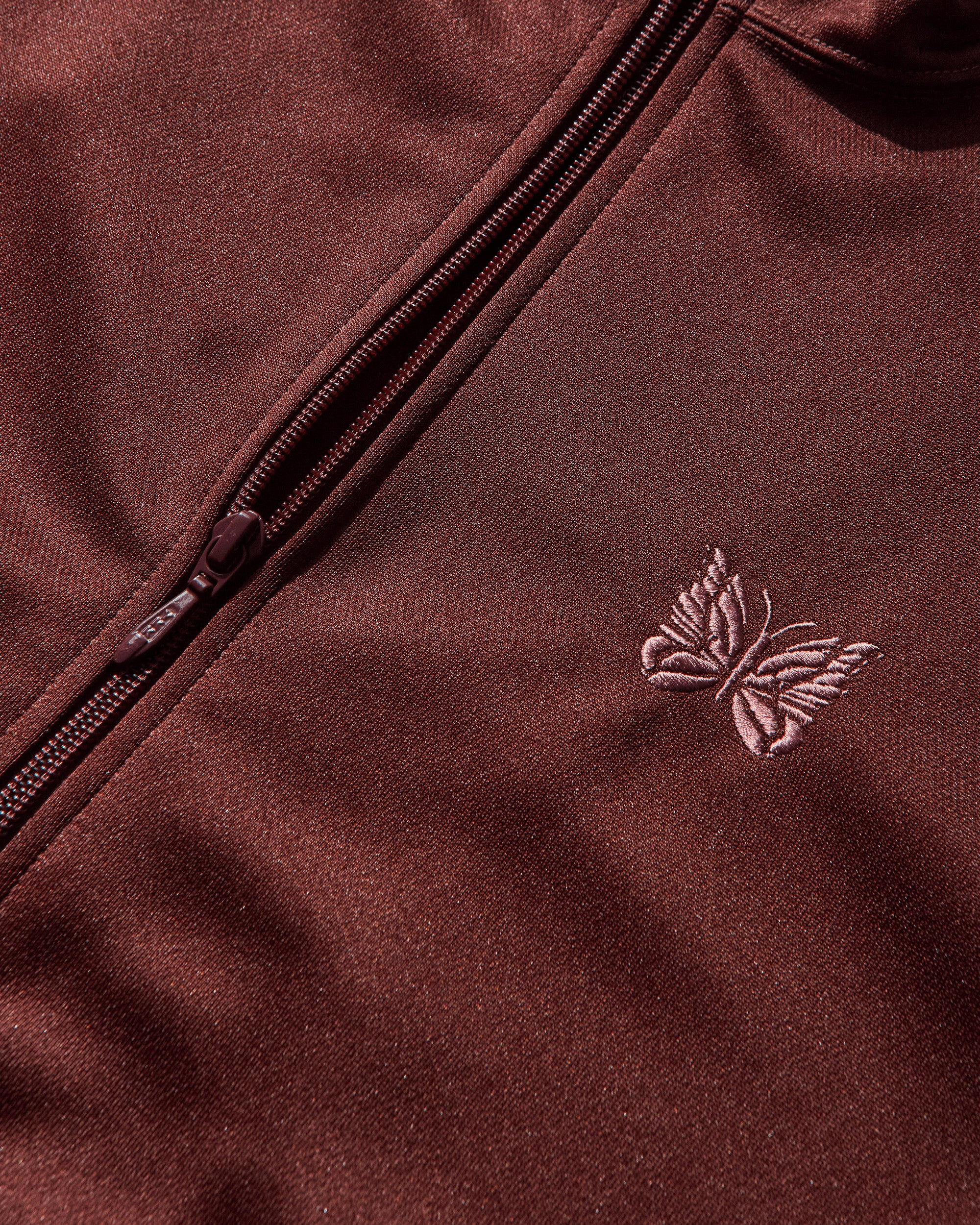 Men's Poly Smooth Track Jacket Brown - 4