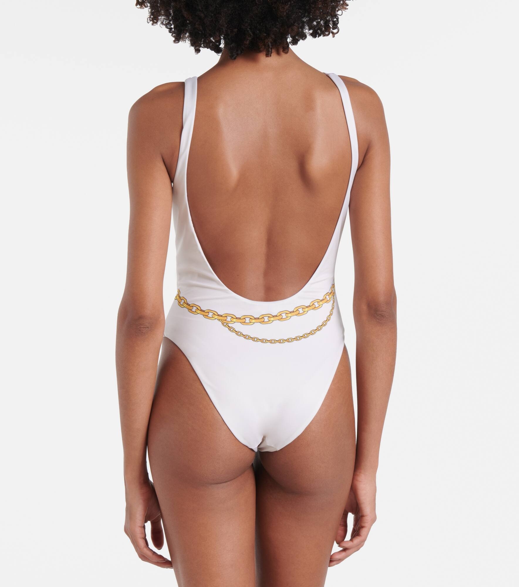 Chain-detail printed swimsuit - 3