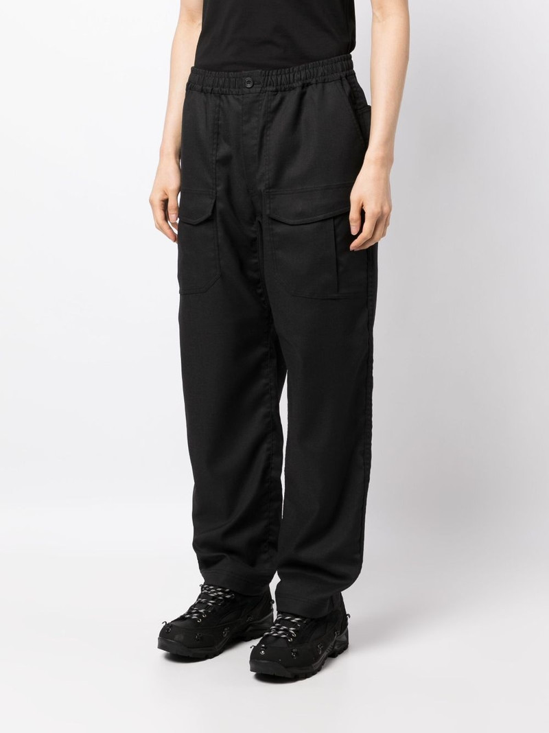 elasticated waist straight-leg trousers 3