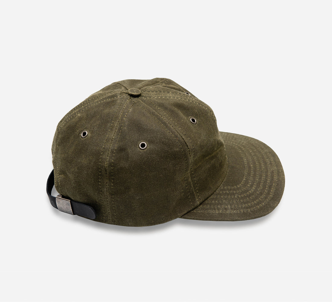 Waxed Canvas Baseball Cap - Olive - 2