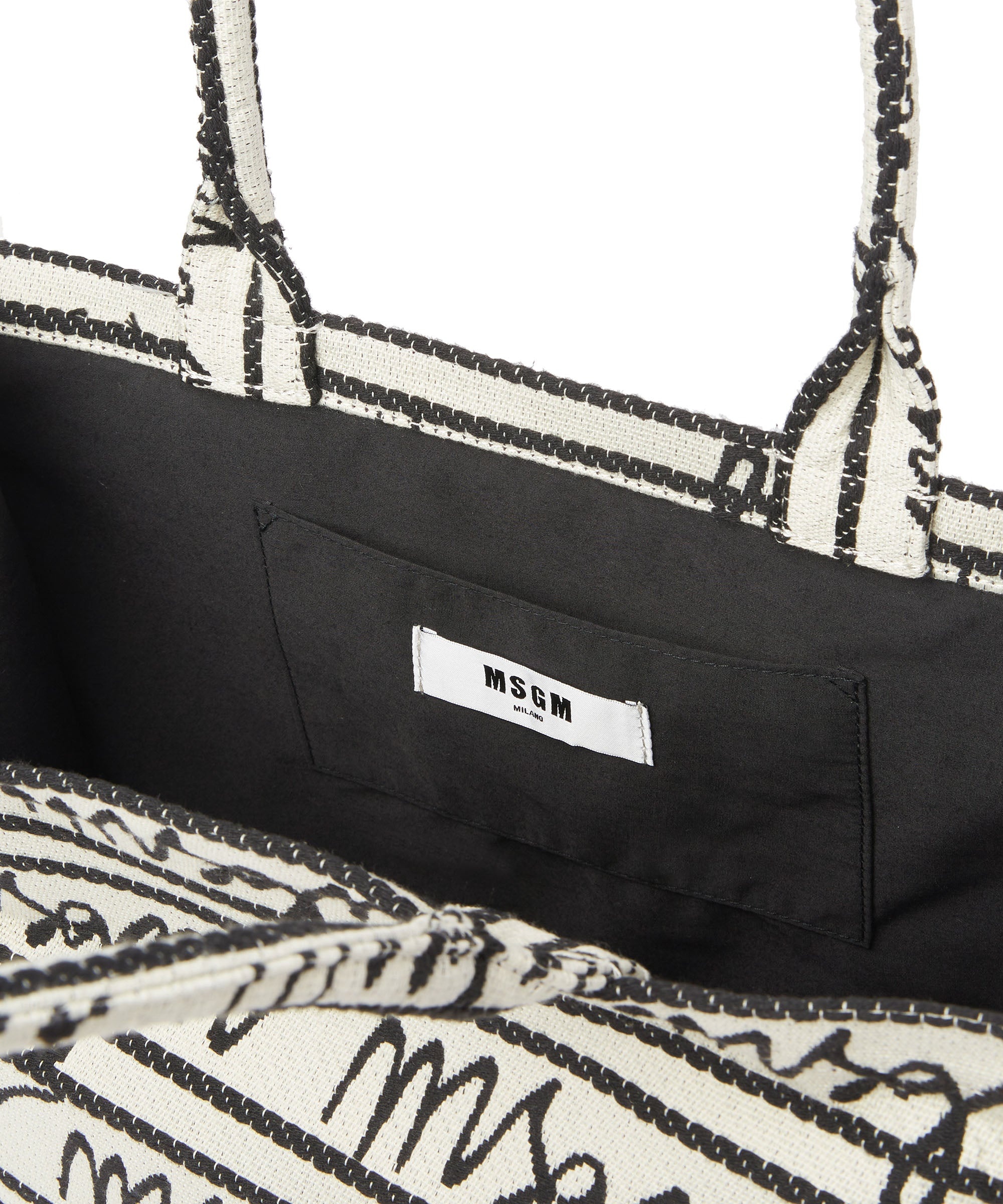 Canvas tote bag with jacquard logo - 4