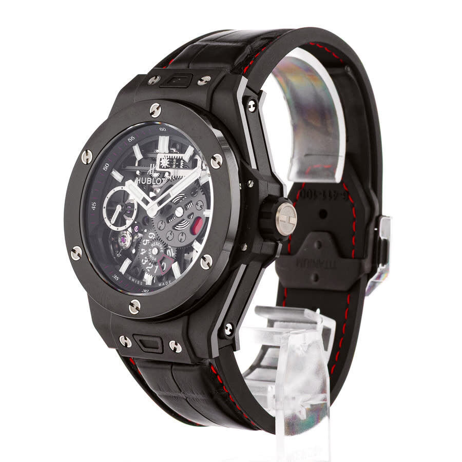 Pre-owned Hublot Big Bang Meca-10 Black Magic Matt Black Skeleton Dial Men's Watch 414.CI.1123.RX - 4
