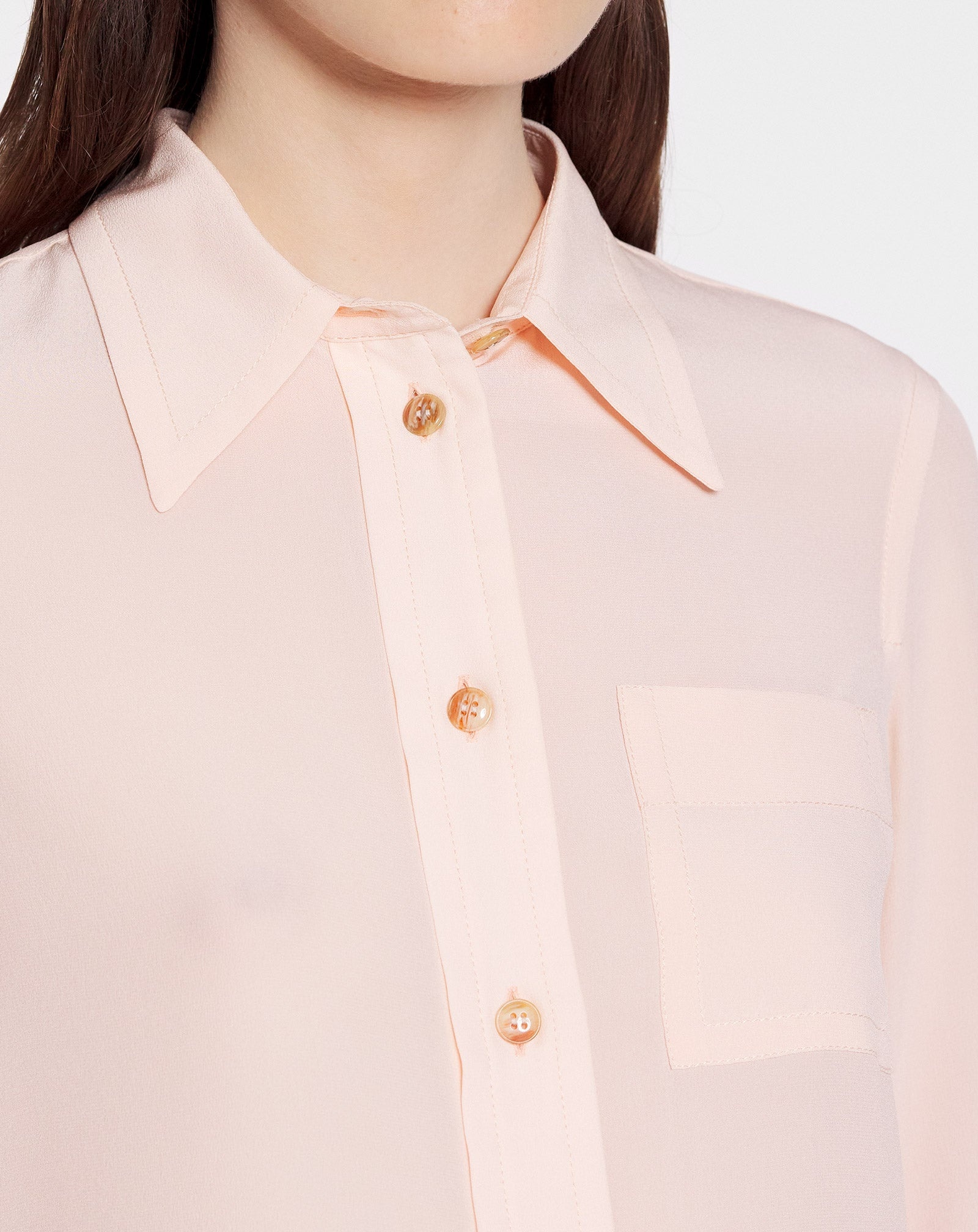 LONG SLEEVE SHIRT IN SILK - 5