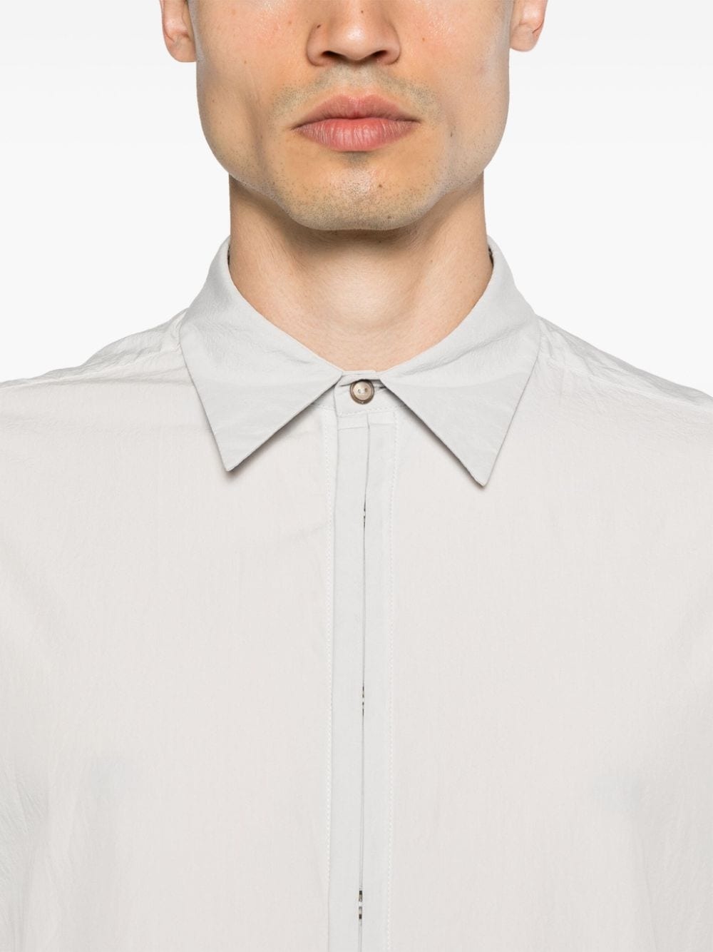 crinkled-finish cotton shirt - 5