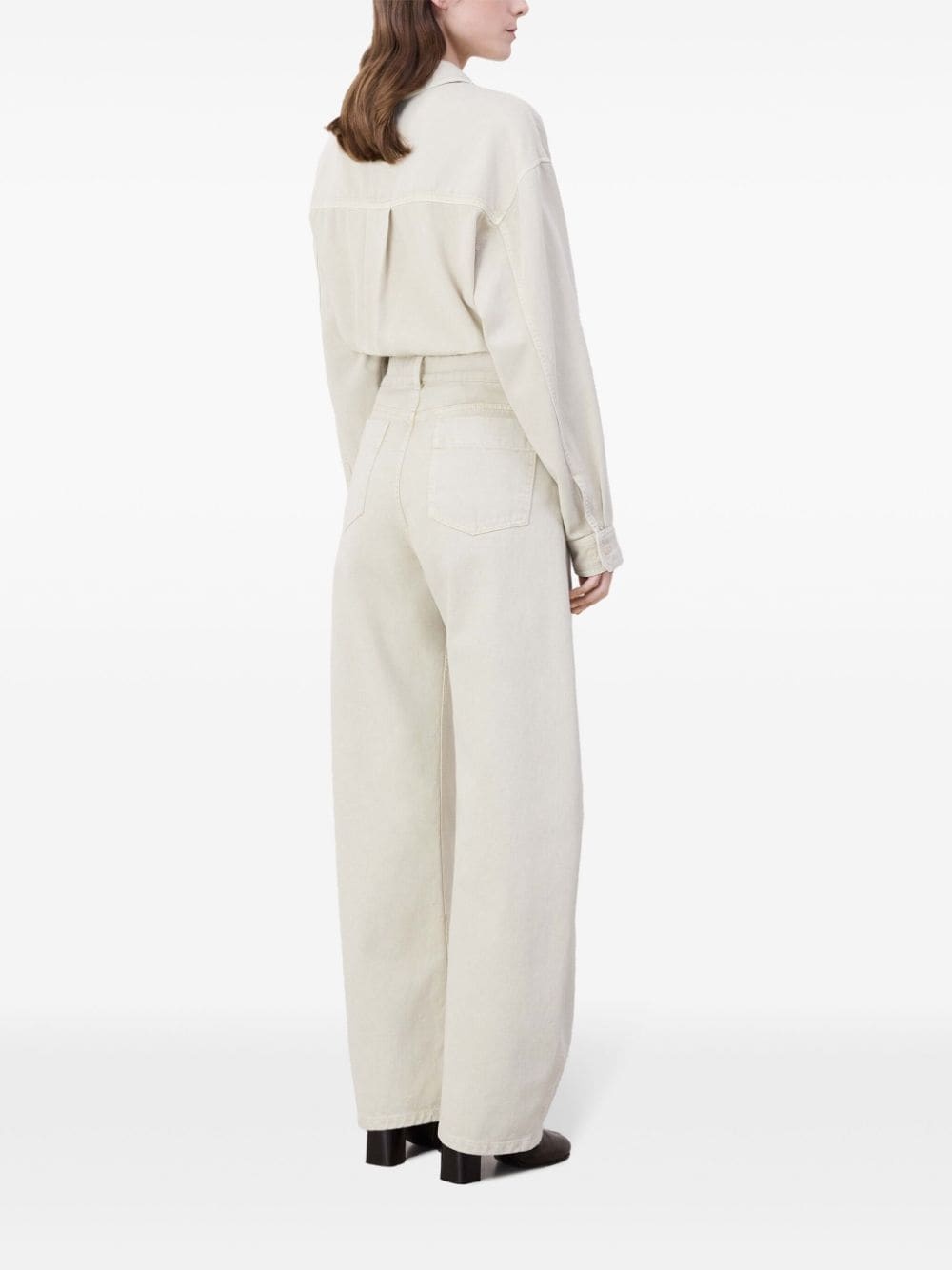 high-rise curved trousers - 3