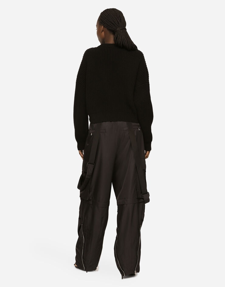Nylon cargo pants with straps - 2