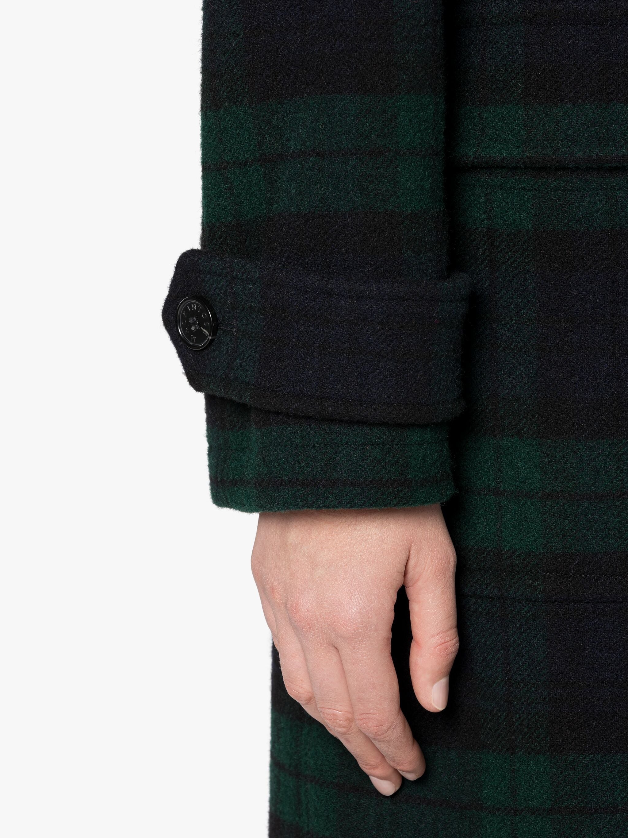 INVERALLAN BLACK WATCH WOOL DUFFLE COAT - 6